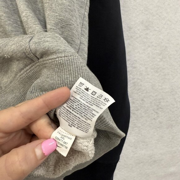 Nike Hoodie Mens 2XL Gray Black Full Zip Athletic Dept Spell Out Sweatshirt - Picture 9 of 15